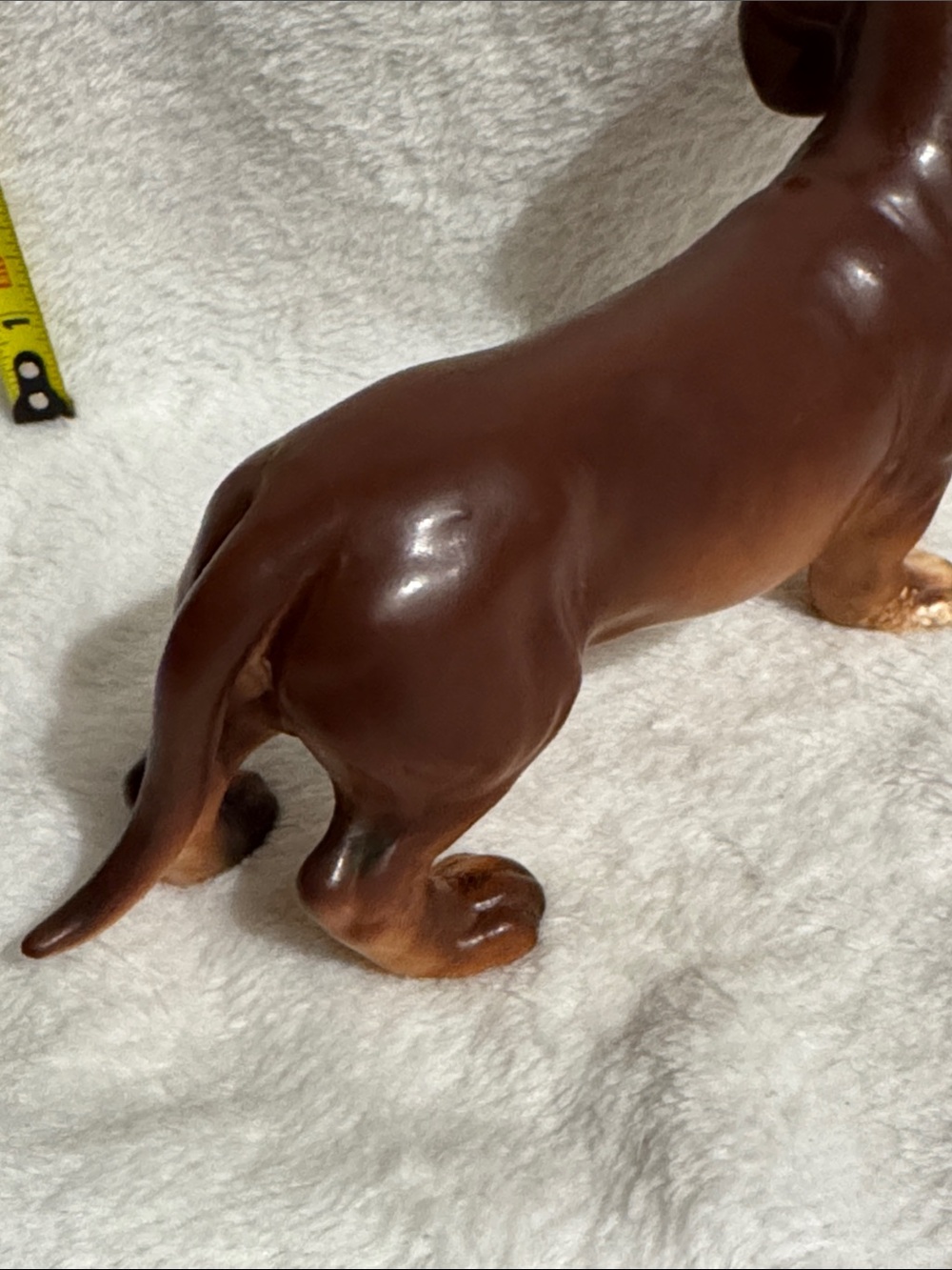 Vintage Enesco Ceramic Dachshund Figurine, Mid Century Wiener Dog Japan 7" - Picture 4 of 8